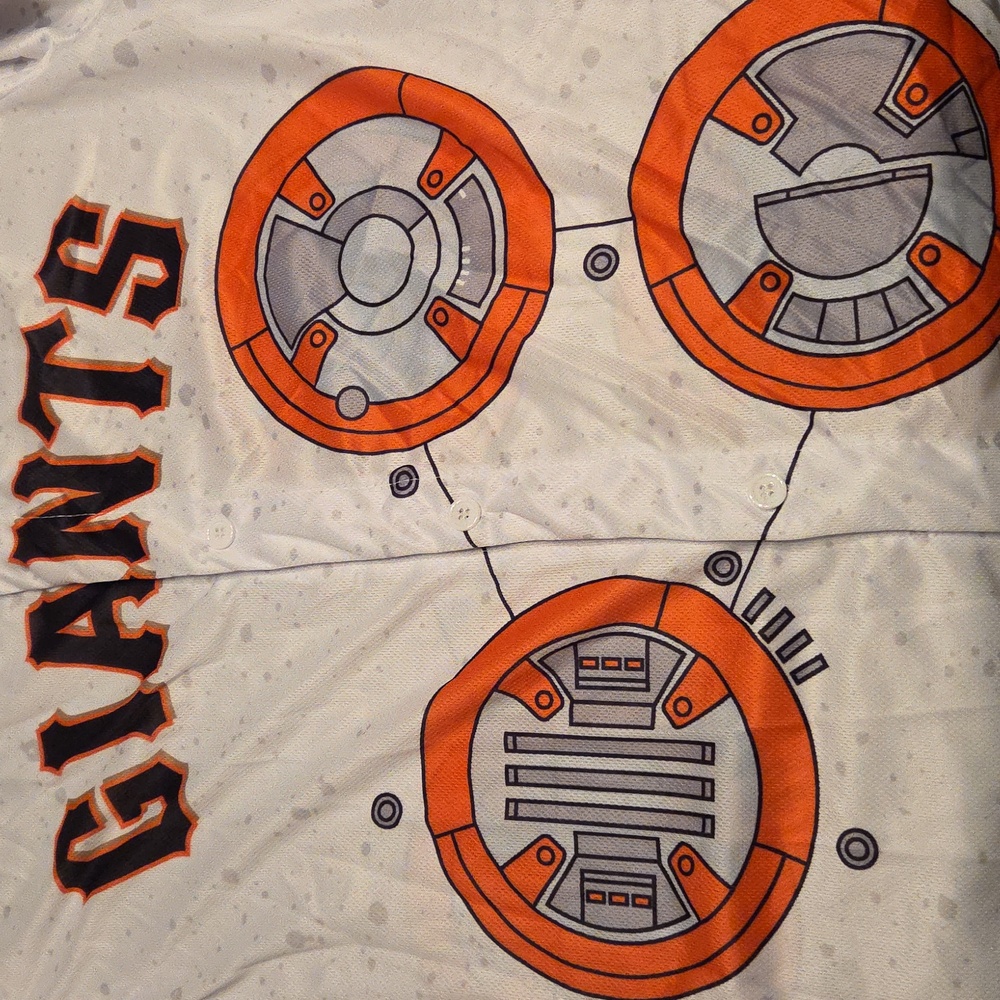 SGA San Francisco Giants 2025 Star Wars Night BB-8 Jersey Sz XL - Picture 6 of 7